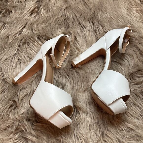 IDIFU Jana Platform Chunky High Heels Peep Toe Ankle Strap Wedding Bridal Party - Picture 6 of 13